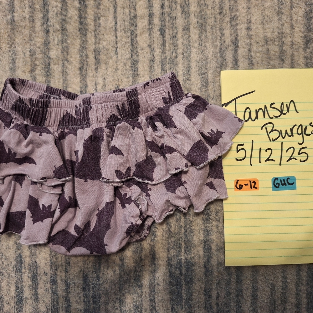 6-12 Month KATE QUINN Purple Ruffled Baby Bloomers